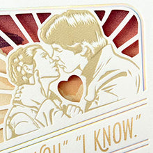 Load image into Gallery viewer, Hallmark Star Wars Anniversary Card, Love Card (Han Solo, Princess Leia)