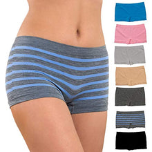 Load image into Gallery viewer, Alyce Intimates Pack of 7 Seamless No Show Womens Boyshort Hipster Panty, Standard & Plus Sizes Grays