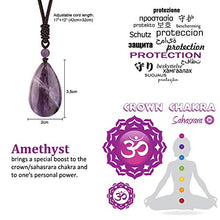 Load image into Gallery viewer, OCARLY Natural Gemstone Drop Pendant Necklace Healing Stone Crystal Chakra Protection Rock Cord Jewelry