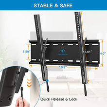 Load image into Gallery viewer, Tilting TV Wall Mount Bracket Low Profile for Most 23-55 Inch LED, LCD, OLED, Plasma Flat Screen TVs with VESA 400x400mm Weight up to 115lbs by PERLESMITH, Black