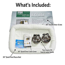 Load image into Gallery viewer, iCrate Dog Crate Starter Kit | 30-Inch Dog Crate Kit Ideal for Medium Dog Breeds (weighing 26 - 40 Pounds) || Includes Dog Crate, Pet Bed, 2 Dog Bowls & Dog Crate Cover