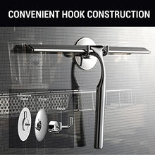 Load image into Gallery viewer, Squeegee for Shower Glass Door, 12-Inch All-Purpose Shower Squeegee for Bathroom, Car Window and Tiles with Adhesive Holder & 1 Replacement Squeegee Blade, Stainless Steel