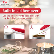 Load image into Gallery viewer, Kitchen Mama Electric Can Opener V2 Christmas Color Edition: Upgraded Blade Opens Any Can Shape - No Sharp Edge, Food-Safe, Handy with Lid Lift, Battery Operated & Handheld (Bundle Red & Army Green)