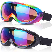 Load image into Gallery viewer, Ski Goggles, Pack of 2, Snowboard Goggles for Kids, Boys & Girls, Youth, Men