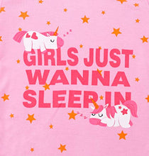 Load image into Gallery viewer, Girls' 6-Piece Snug-Fit Cotton Pajama Set Sleepwear (Unicorn/Sleep in, 8)