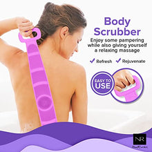 Load image into Gallery viewer, Silicone Scalp Massager and Back Scrubber Shower Set - 31.5 inch Gentle Exfoliating Back Scrubber and Relaxing Scalp Massager