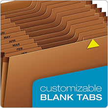 Load image into Gallery viewer, Globe-Weis PFXR217MHD /Pendaflex Heavy-Duty Expanding File, Open Top, 12 Pockets, Monthly Index, Letter Size, Brown (R217MHD)
