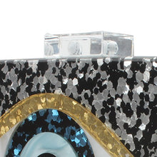 Load image into Gallery viewer, Black Acrylic Clutch Bags Glitter Purse Perspex Bag Handbags for Women (BLACK)