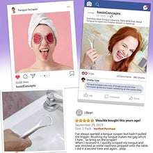 Load image into Gallery viewer, Tongue Scraper (2 Pack), Reduce Bad Breath (Medical Grade), Stainless Steel Tongue Cleaners, 100% BPA Free Metal Tongue Scrapers Fresher Breath in Seconds
