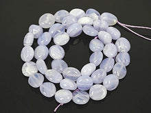 Load image into Gallery viewer, jennysun2010 Natural Chalcedony Blue Lace Agate Gemstone Metaphysical Stones Freeformed Round Coin Loose Beads 40pcs 1 Strand for Bracelet Necklace Earrings Jewelry Making Crafts Design Healing