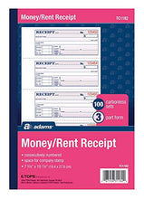 Load image into Gallery viewer, Adams Money and Rent Receipt Book, 3-Part, Carbonless, White/Canary/Pink,7 5/8" x 10 7/8", 100 Sets per Book, 5 Books, 500 Sets Total (TC1182)