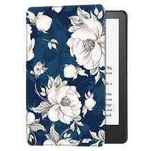 Load image into Gallery viewer, BOZHUORUI Slim Case for All-New 6.8 inch Kindle Paperwhite 11th Generation - 2021/Kindle Paperwhite Signature Edition - Premium PU Leather Lightweight Cover with Auto Wake/Sleep (Blue Peony)