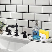 Load image into Gallery viewer, Sponge Holder for Kitchen Sink - Sink Sponge Holder- kitchen Sponge Holder - Rustic Farmhouse kitchen Decor- kitchen Sink Accessories - kitchen Counter Decor- Ceramic Sponge Holder - White