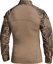 Load image into Gallery viewer, CQR Men's Combat Shirt Tactical 1/4 Zip Assault Long Sleeve Military BDU Shirts Camo EDC Top, Military Print Shirts Hunting Camo, 3X-Large