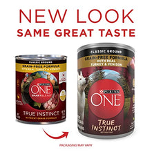 Load image into Gallery viewer, Purina ONE Grain Free, Natural Pate Wet Dog Food, SmartBlend True Instinct With Real Turkey & Venison - (12) 13 oz. Cans