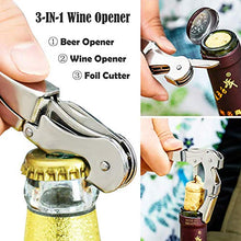 Load image into Gallery viewer, DERGUAM 8 Packs Fast-cooling 304 Stainless Steel Ice Cubes Whiskey Stones Whiskey Rocks With Nonslip Ice Tong&Wine Opener&Freezer Storage Tray Great for Whiskey,Wine,Beer,Juice or Soda