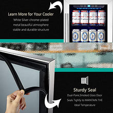 Load image into Gallery viewer, Kalamera 24 inch Beverage Refrigerator - 154 Cans Capacity Beverage Cooler- Fit Perfectly into 24" Space Built in Counter or Freestanding - for Soda, Water, Beer or Wine - For Kitchen or Bar with Blue Interior Light