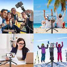 Load image into Gallery viewer, Phone Tripod, SYOSIN 2020 Extendable Phone Camera Tripod Mount with Bluetooth Control and Universal Clip,360°Rotating Flexible Tripod Stand Holder,Compatible with Smartphone, Camera and GoPro