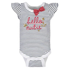 Load image into Gallery viewer, GERBER Baby Girls 4-Pack Short Sleeve Onesies Bodysuits, White Crab, 6-9 Months