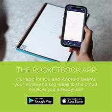 Load image into Gallery viewer, Rocketbook Fusion Smart Reusable Notebook - Calendar, To-Do Lists, and Note Template Pages with 1 Pilot Frixion Pen & 1 Microfiber Cloth Included - Infinity Black Cover, Letter Size (8.5" x 11")