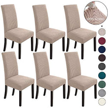 Load image into Gallery viewer, Dining Room Chair Slipcovers Dining Chair Covers Parsons Chair Slipcover Stretch Chair Covers for Dining Room Set of 6,Khaki