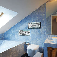 Load image into Gallery viewer, 2 Pieces Funny Bathroom Signs Ocean Theme Beach Bathroom Decors Bathroom Rules Sign Plaque Wooden Funny Bathroom Decor Sign Guest Hanging Wall Art Decorative Signs Rustic Wall Art (Chic Style)