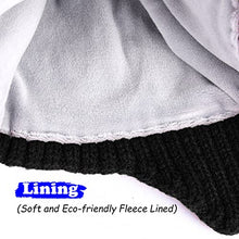 Load image into Gallery viewer, Baby Beanie Fleece Lined Toddler Winter Hat with Ear Flaps Little Girls Boys Warm Hats Cute Beanies for Kids Black