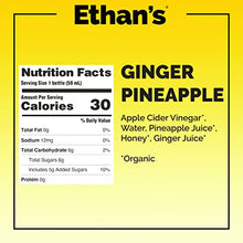Load image into Gallery viewer, Ethan’s Daily Detox Shot, Ginger Pineapple Flavor, ACV Supplement, Organic Apple Cider Vinegar Shots, Natural Body Juice Cleanse, Digestion Support Supplement, Gluten Free (12 Pack of 2oz Shots)