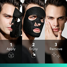 Load image into Gallery viewer, WOLF PROJECT | Hydrating Sheet Mask (5 Pack) - Hydrating and Moisturizing Face Mask For Men - Natural serum, Bamboo charcoal face mask sheets, Vitamin B3 & Hyaluronic Acid for glowing skin