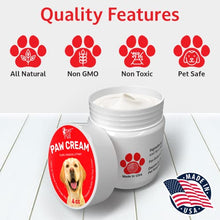Load image into Gallery viewer, Pet Pull Paw Cream (4 oz) Dog Paw Protector for Heat, Cold & Rough Surfaces - Paw Moisturizer Balm with Natural Waxes & Oils - Puppy Invisible Boot Soothes, Moisturizes, Protects