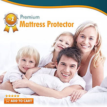 Load image into Gallery viewer, PlushDeluxe Waterproof Mattress Protector, Breathable Soft Cotton Terry Surface (Twin)