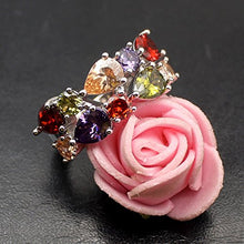 Load image into Gallery viewer, Vanessa Multi Gemstone Jewelry Sets for Women, Sparkling Garnet Amethyst Morganite Peridot Topaz Gifts for Her (10#Ring)