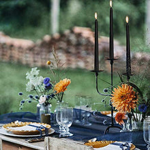 Load image into Gallery viewer, Tonsooze Black Taper Candles, 14 pcs Unscented Candles, 10 inch High, 3/4 inch Thick - 7.5 Hours Burning