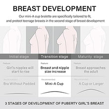 Load image into Gallery viewer, Girls Training Bras with Removable Padded for 8-10-12-14 Years Old,MiniA Cup Pad&Wireless Bras for Girls,Comfort Seamless(Pink)