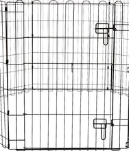 Load image into Gallery viewer, AmazonBasics Foldable Metal Pet Dog Exercise Fence Pen With Gate - 60 x 60 x 30 Inches