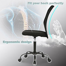 Load image into Gallery viewer, Ergonomic Office Chair Desk Chair Mesh Computer Chair Back Support Modern Executive Mid Back Rolling Swivel Chair for Women, Men (Black)