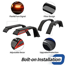 Load image into Gallery viewer, OEDRO Fender Flares w/ Signal Lights Compatible with 2018-2022 Jeep Wrangler JL & JLU Unlimited (2-Door & 4-Door), Off-Road Widened Steel Front & Rear 4 PCS Set