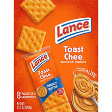 Load image into Gallery viewer, Lance Sandwich Crackers, ToastChee Peanut Butter, 8 Count Box
