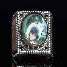 Load image into Gallery viewer, 925 Sterling Silver Men Ring Handmade, Bloodstone Natural Gemstone, FREE EXPRESS SHIPPING