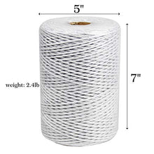 Load image into Gallery viewer, Farmily Portable Electric Fence Polywire, 1312 Feet 400 Meter, 6 Conductors, White Color