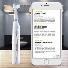 Load image into Gallery viewer, Triple Bristle Best Sonic Electric Toothbrush - Whiter Teeth & Brighter Smile - Rechargeable 31,000 VPM Tooth Brush is Unique & Patented 3 Brush Head Design - Perfect Angle Bristles Clean Each Tooth