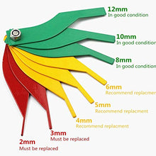 Load image into Gallery viewer, BSBMIEQM Brake Lining Thickness Gauge, Car Automotive Brake Pad Measuring Ruler Tool, Measure Disc and Drum Brake Pads Feeler Gauge, Color-Coded,SAE & Metric,Durable Steel Brake Rotor Gauge