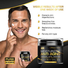 Load image into Gallery viewer, Men's Face Cream Moisturizer - Anti-Aging Cream For Men, Collagen, Retinol & Hyaluronic Acid - Day & Night - Made in USA - Anti Wrinkle 1.7 oz