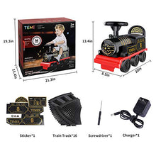Load image into Gallery viewer, TEMI Ride On Toy Powered Train with Track Early Educational Electric Vehicle Kids Riding Car w/ Lights & Sounds Storage Seat Gift for Children Baby Toddlers Boys & Girls Age 2-6