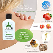 Load image into Gallery viewer, Hempz Original, Sweet Pineapple & Honey Melon, and Triple Moisture Travel Size Moisturizers, Pure, Natural & Herbal Hemp Seed Lotion for Dryness, 2.25oz, 3-Pack Bundle