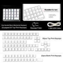 Load image into Gallery viewer, Koolertron One Handed Macro Mechanical Keyboard, Portable Mini One-Handed Mechanical Gaming Keypad 23 Fully Programmable Keys ((Blue Backlit/Blue switches))