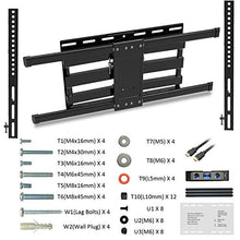 Load image into Gallery viewer, JUSTSTONE TV Wall Mount Bracket Full Motion for Most 32-80 Inch LED/LCD/OLED Flat Screen Curved TVs with Articulating Dual Arm Swivel Tilt Up to 110 lbs, Max VESA 600X400mm