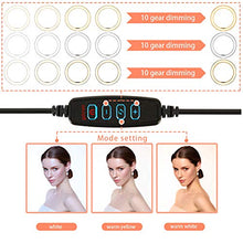 Load image into Gallery viewer, SXIYA LED Ring Light,10.2" Selfie Ring Light with Tripod Stand and Smart Phone Holder Compatible with iPhone Android for Makeup YouTube Videos Photography Adjustable Durable
