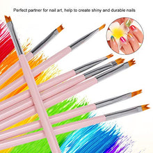 Load image into Gallery viewer, 8 Pcs Nail Brush Pen Gradient Painting Brush Set UV Gel Flower Drawing Pen Purple Handle Manicure Nail Art Polish Pen Tool