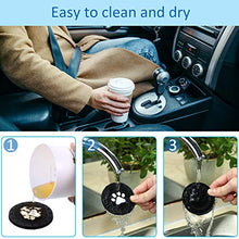 Load image into Gallery viewer, Boao 4 Packs Car Coasters 2.75 Inch Paw Car Cup Holder Silicone Anti Slip Dog Paw Coaster Mat Accessories for Most Cars, Trucks, RVs and More (Black)